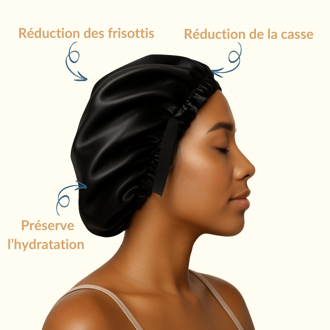 Bonnet en Satin Réversible - Contre la casse et les frisottis