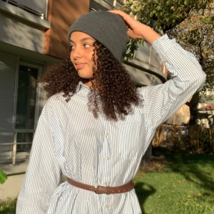 Bonnet d'hiver pour cheveux bouclés doublé en satin Luna - Anti - frisottis & frottements - Caribbean Curls