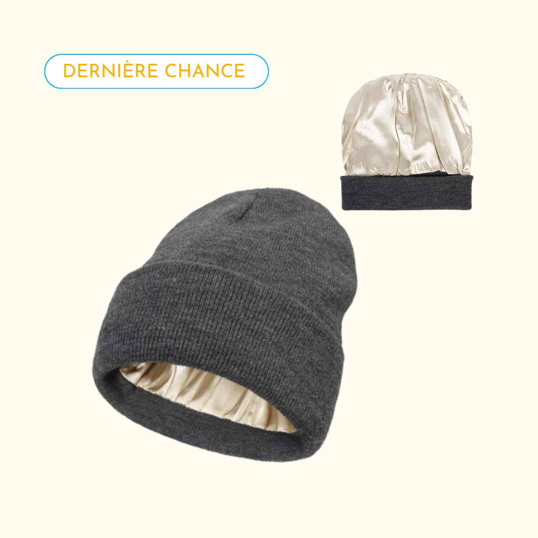 Bonnet satin d'hiver pour cheveux bouclés - doublé en satin - Anti - frisottis & frottements - Caribbean Curls