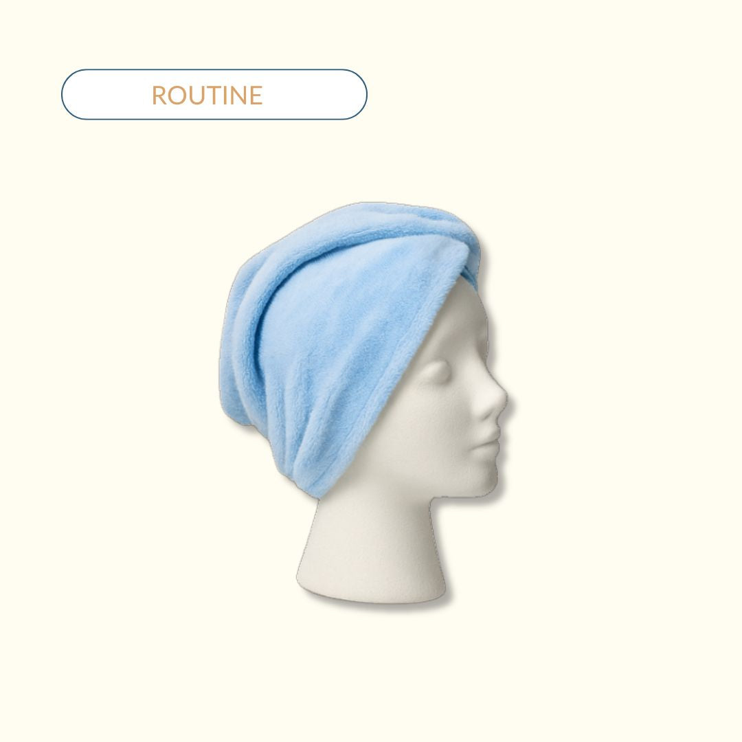 serviette microfibre bleue
