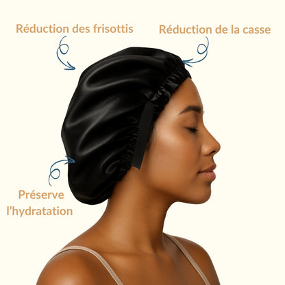 Bonnet en Satin Réversible - Contre la casse et les frisottis