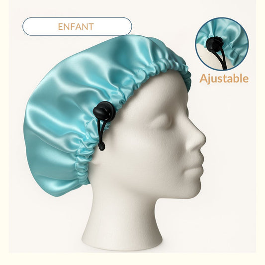Bonnet en satin pour enfant