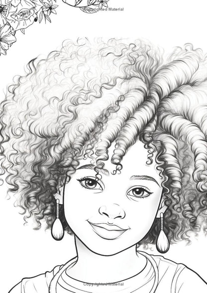 extrait livre de coloriage afro princesse
