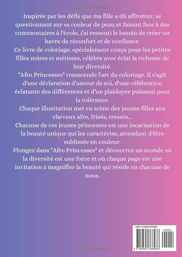 couverture livre de coloriage valorisation cheveux afro pour enfant 